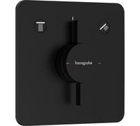 Miscelatore Doccia Da Incasso Hansgrohe DuoTurn Q Inbouw 2 stopcontacten 155x155mm Nero Opaco
