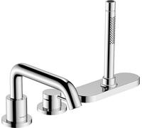 hansgrohe Tecturis S miscelatore monocomando per bordo vasca, 3 fori, con cassetta di sicurezza, sporgenza 194 mm, 73447, Colorazione: cromo