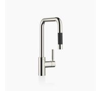 Dornbracht META Square robinet de cuisine, mitigeur monocommande, pull-down, avec fonction douche, saillie 200mm, 33870861-08, 33870861-08, Colorazione: platino