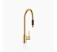 Mitigeur monocommande Dornbracht TARA ULTRA avec douchette rétractable, portée de 240 mm, 33870875-28, 33870875-28, Colorazione: ottone spazzolato