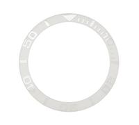 MITINGER Ghiera Orologio,Inserto Lunetta Orologi in oro/bianco Sostituire gli accessori 38mm Guarda il viso Inserto in ceramica in ceramica per copertura orologio da uomo automatico da 40 mm(White)