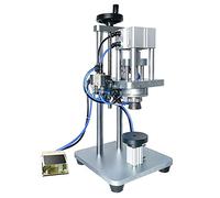 MITLOW Tappatrice Pneumatica per Profumo, Aggraffatrice per Sigillatura di Bottiglie di Profumo in Acciaio Inossidabile, Altezza Regolabile, con Interruttore a Pedale, per Tappi Bottiglia