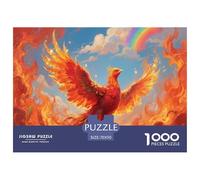 Mito dell'uccello fenice Puzzle 1000 Pezzi Creatura Fantastica Jigsaw Adulto Per Gioco Familiare Gioco Education Regalo Per Amore E Amico Decorazione Interna Unica Stress Relief Toy 70x50cm/1000pcs