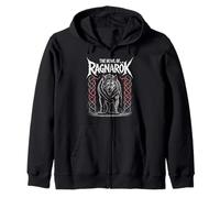 Mito norreno Fenrir Wolf L'ululato dello Spirito Vichingo Ragnarok Felpa con Cappuccio