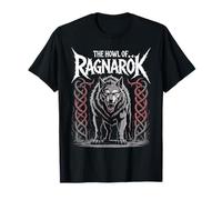 Mito norreno Fenrir Wolf L'ululato dello Spirito Vichingo Ragnarok Maglietta