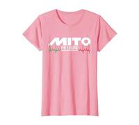 Mito The Legend - 125 Moto Battito Cardiaco Cagiva Mito Maglietta, Donna, Rosa, S
