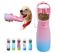MITOCAPY Bottiglia d'acqua per cani con contenitore per alimenti, dispenser portatile di grande capacità da 540 ml, accessori essenziali per cuccioli e chihuahua, accessori per cani, per escursioni