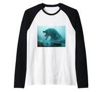 mitologia celtica Afanc gallese lago mostro di antica leggenda Maglia con Maniche Raglan