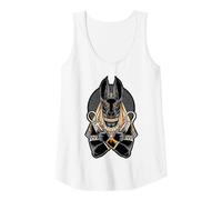 Mitologia Faraone Dio dei Morti Anpu Dio Egiziano Anubis Canotta, Donna, Bianco, XL