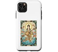 Mitologia Giapponese Dea della Musica Benzaiten Stained Glass Custodia per iPhone 11 Pro Max
