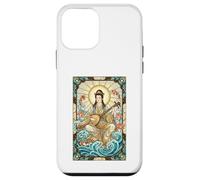 Mitologia Giapponese Dea della Musica Benzaiten Stained Glass Custodia per iPhone 12 mini