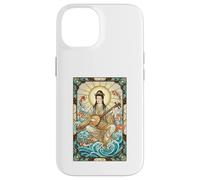 Mitologia Giapponese Dea della Musica Benzaiten Stained Glass Custodia per iPhone 14