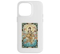 Mitologia Giapponese Dea della Musica Benzaiten Stained Glass Custodia per iPhone 14 Pro Max