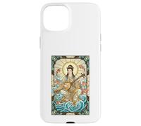 Mitologia Giapponese Dea della Musica Benzaiten Stained Glass Custodia per iPhone 15 Plus