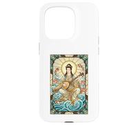 Mitologia Giapponese Dea della Musica Benzaiten Stained Glass Custodia per iPhone 15 Pro