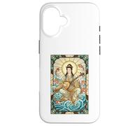 Mitologia Giapponese Dea della Musica Benzaiten Stained Glass Custodia per iPhone 16