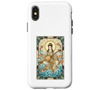 Mitologia Giapponese Dea della Musica Benzaiten Stained Glass Custodia per iPhone X/XS