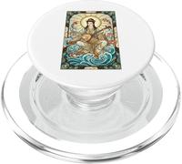 Mitologia Giapponese Dea della Musica Benzaiten Stained Glass PopSockets PopGrip per MagSafe