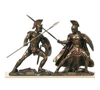 Mitologia Greca Ettore e Achille Eroi/Guerrieri (Βronze Statue/sculture 12,5 cm e 12,5 cm / 4,9 Pollici e 4,9 Pollici)
