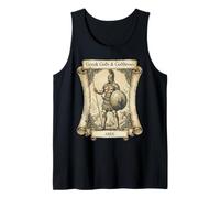 Mitologia Greca Guerriero Dio Ares Vintage Pergamena Grecia Canotta