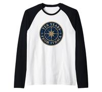 Mitologia Greca Odyssey Compass Rose Dieci Anni da Itaca Maglia con Maniche Raglan
