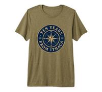 Mitologia Greca Odyssey Compass Rose Dieci Anni da Itaca Maglietta Premium