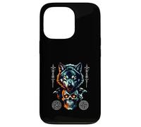 Mitologia nordica corvo di Odino il suo lupo - Vichinghi Custodia per iPhone 13 Pro