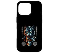 Mitologia nordica corvo di Odino il suo lupo - Vichinghi Custodia per iPhone 16 Pro