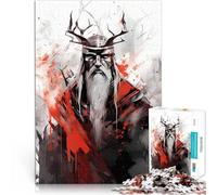 Mitologia nordica norrena Puzzle 1000 pezzi per adolescenti Vacanza a casa: uccidere il tempo Ogni pezzo è unico - Gioco divertente e stimolante per tutta la famiglia 38x26cm