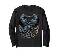 Mitologia nordica - Odins Raven Viking Midgard Thor Walhalla Maglia a Manica
