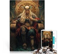 Mitologia norrena di Frigg Puzzle da 1000 pezzi per adulti Sfida di gioco educativo giocattolo Ogni pezzo è unico - Gioco divertente e stimolante per tutta la famiglia 38x26cm