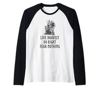 Mitologia norrena - Dio norreno Odino - Non temere Nulla - Medievale Maglia con Maniche Raglan