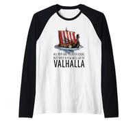 Mitologia norrena - Gli Uomini Sono Uguali - Viking Longship - Valhalla Maglia con Maniche Raglan