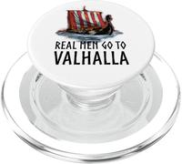 Mitologia norrena - I veri uomini vanno a Valhalla - Viking Longship PopSockets PopGrip per MagSafe