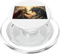 mitologia Odino affronta Fenrir nella saga nordica di Final Battle PopSockets PopGrip per MagSafe
