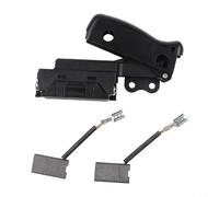 Mitra Saw Trigger Switch e 153609-00 Set spazzole di carbone, compatibile con DW708 Cross Cut Tipi 3 e 4, sostituzione utensile elettrico On/Off a velocità variabile elettrico