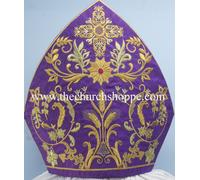 Mitra VIOLET Con Ricamo Bishop's Mitre Mitra NEW