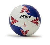 Mitre FA Cup Train 2526 Calcio per Unisex Adulto, Bianco/Blu/Rosso, 4