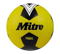 Mitre Final Pallone per calcio ricreativo, ottimo per bambini, regalo di calcio, giallo fluo/nero, 5