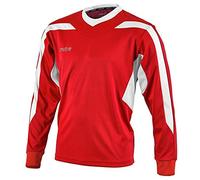 Mitre Frequency - Maglietta da Calcio Match Day Camicia, Uomo, Frequency, Scarlet/White, S