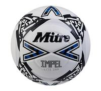 Mitre Impel Lite 290 Pallone da calcio, resistente, leggero, bianco/nero/blu, 4