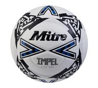 Mitre Impel Lite 360 Pallone da calcio, resistente, leggero, bianco/nero/blu, 5