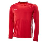 Mitre - Maglia da Calcio a Maniche Lunghe, Unisex, per Bambini, Unisex - Bambini, Maglia da Calcio a Maniche Lunghe, T70054SWH, Scarlatto - Bianco, Small Youth/26-28 inch