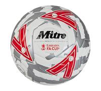 Mitre Match FA Cup Football Palloni da Calcio, Unisex adulto, Bianco/Argento/Rosso, 4