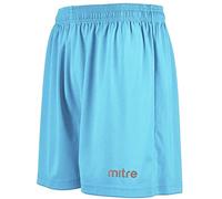 Mitre Metric II Pantaloncini da allenamento per ragazzi, per kit da calcio, abbigliamento atletico da squadra, da palestra, traspiranti, celeste, XS