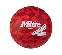 Mitre Oasis Palla da netball resistente ottima presa design elegante, Rossa/Bianca, 5
