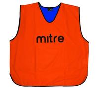 Mitre Pettorina da calcio professionale, per allenamento, reversibile, leggera, multisport, in rete traspirante, arancione/blu, per ragazzi