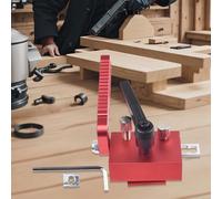 Mitre Track Stop, regolabile per scanalatura a T, supporto per la lavorazione del legno, limitatore per scanalatura scorrevole, in lega di alluminio, rosso