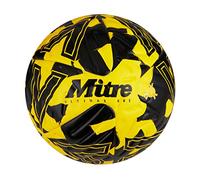 Mitre Ultimax One Pallone da calcio, scanalature Hyperflow, da partita, giallo/nero, misura 5