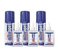 MITREAPEL Set Istantaneo con Spray Attivatore (3 x 200 ml) e Super CA (3 x 50 gr) - per Legno, Plastica, Metallo, Pelle, Ceramica